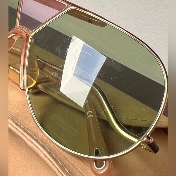 Chloe ́ Willis 64mm Navigator Sunglasses Rose/Peach - Picture 7 of 16